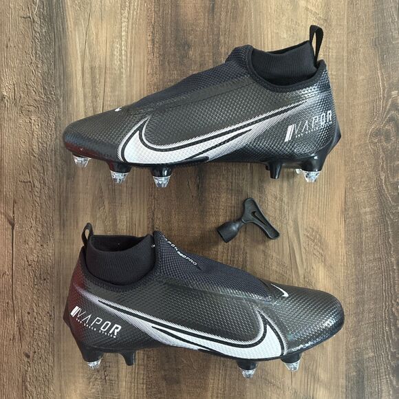 Nike Vapor Edge Pro 360 Detachable Men Size 11 Black Football Cleats CZ5574-001